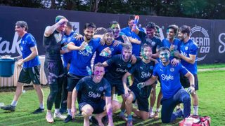 Holi festivites at the Islanders' camp