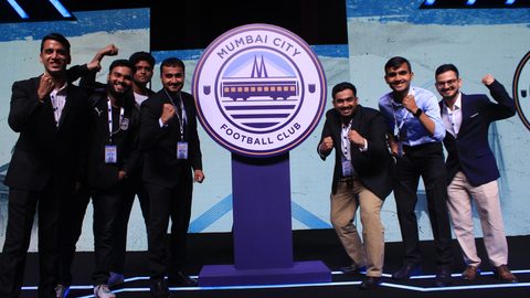 Snaps from the launch event of the new Mumbai City FC club crest
