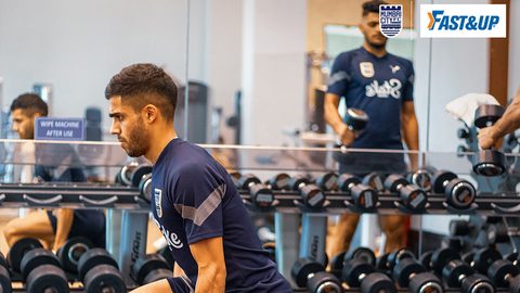 The Islanders working out at the gym fuelled by Fast&Up