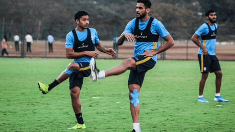 Training ahead of #MCFCBFC