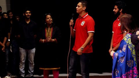Mumbai City FC Players at KC College