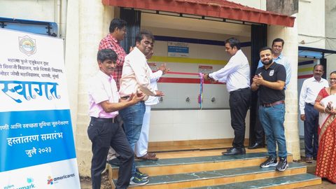 Mumbai City FC and Xylem Install Hand Washing Station in Dharavi in collaboration with Americares India