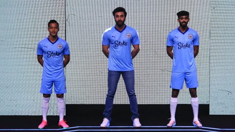 Snaps from the launch event of the new Mumbai City FC club crest