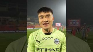 Phurba was all smiles after our hard-fought win in Shillong 😁💪#ISL #NEUMCFC #AamchiCity 🔵 | MCFC