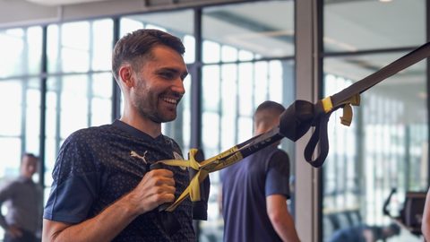 An intense workout session of the Islanders