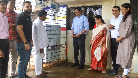 Mumbai City FC and Xylem Install Hand Washing Station in Dharavi in collaboration with Americares India