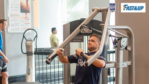 The Islanders working out at the gym fuelled by Fast&Up