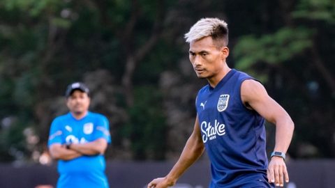 Training session before taking on Bengaluru FC for the Semifinal 2nd Leg at the Kanteerava