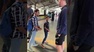 Coach Des and Vignesh in Mumbai Metro 😍