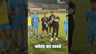 A dose of motivation from Coach Kratky 👊#MCFCKBFC #AIFFSuperCup #AamchiCity 🔵